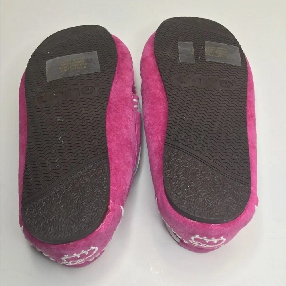 Lamo pink suede loafers kids size 1